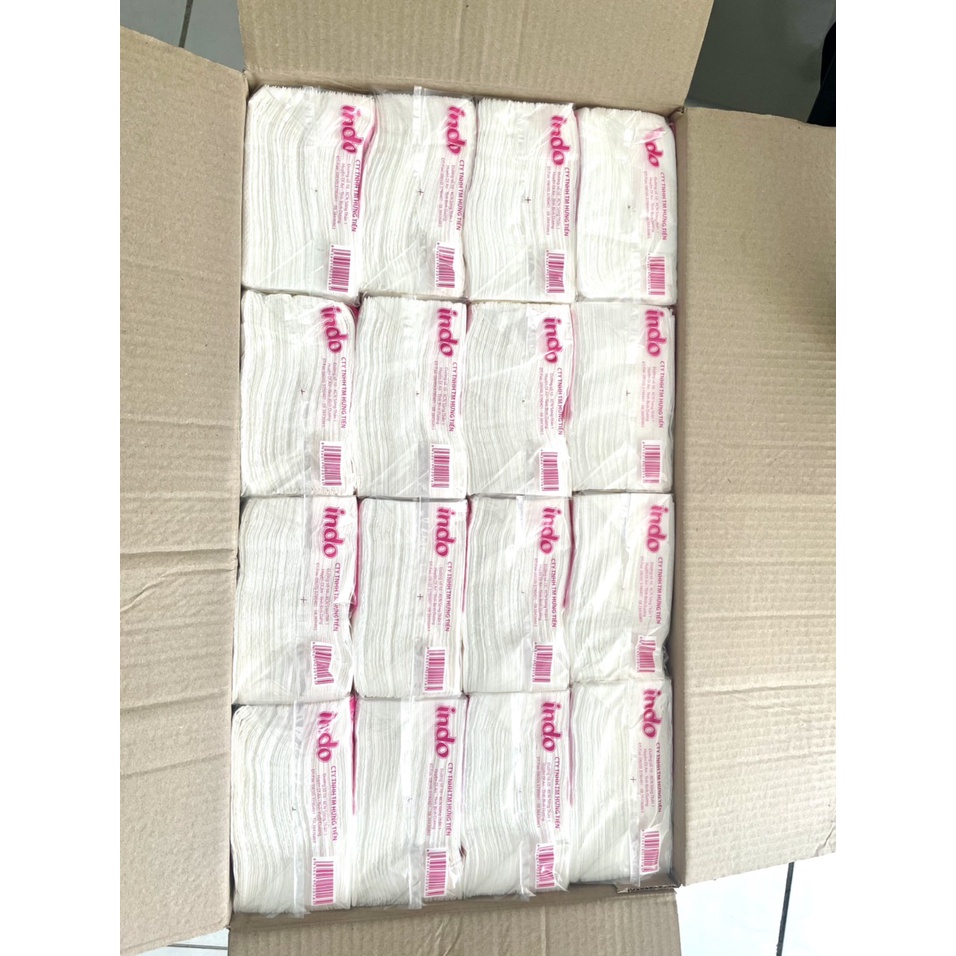 [HOẢ TỐC]  Khăn giấy ăn Napkin vuông Indo Hồng cao cấp khổ lớn - HTpaper