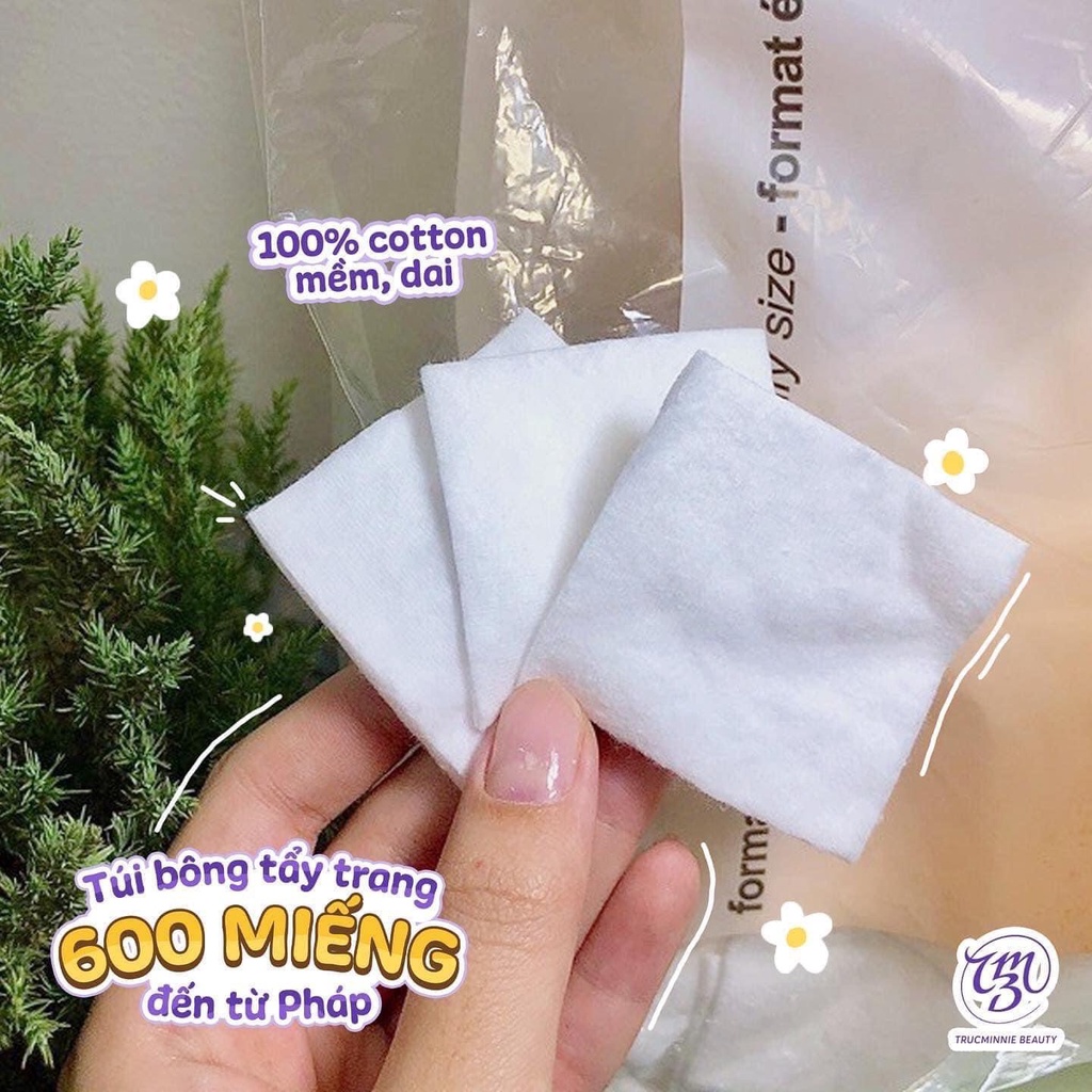 Bông tẩy trang Tetra Medical Carrés De Cotton Pháp túi 600 miếng - CO126