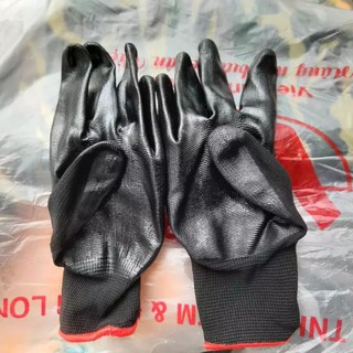 Mua SIÊU SỈ 12 đôi găng tay bảo hộ lao động phủ sơn ( màu đen)