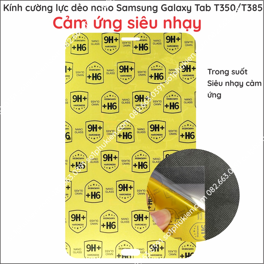 Dán cường lực Samsung Galaxy Tab T350/T385 nano dẻo