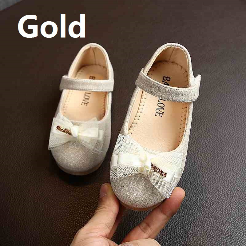 Giày búp bê đế mềm đính nơ xinh xắn cho bé gái