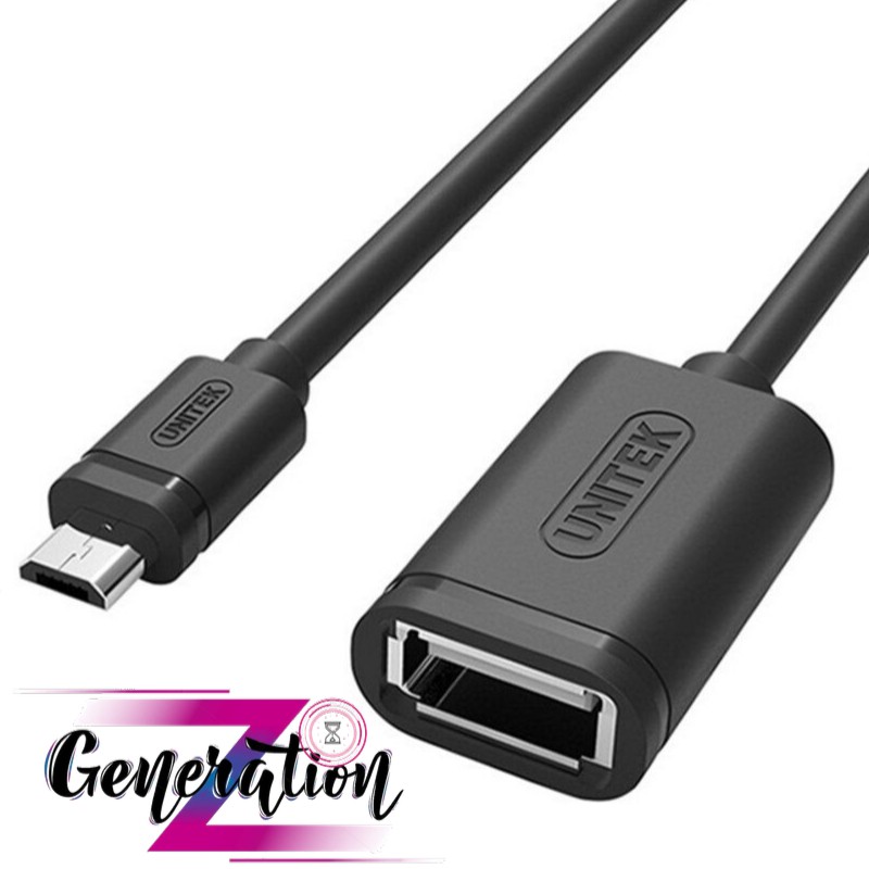 Cáp chuyển USB OTG 2.0 sang Micro USB Unitek (Y-C 438GBK) - Hàng chính hãng