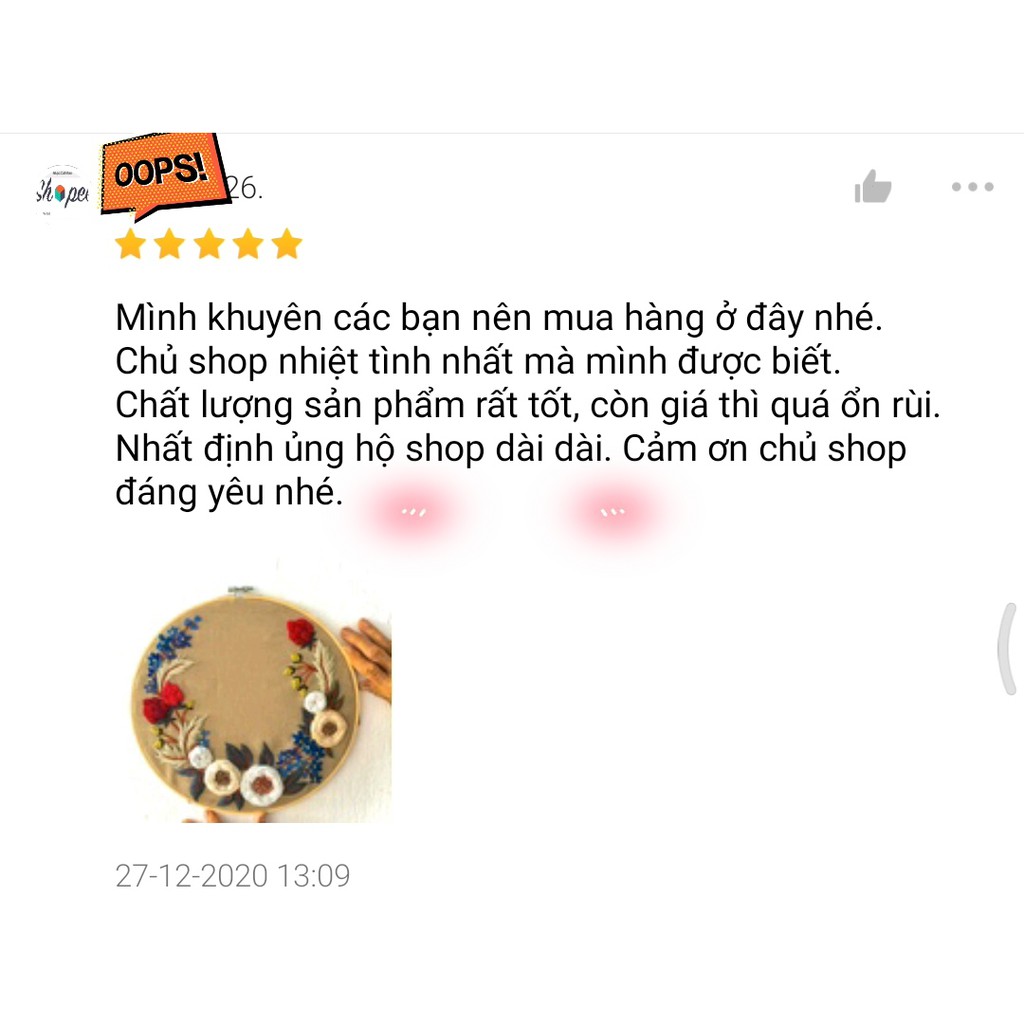 Set Thêu Cơ Bản Cho Những Bạn Mới Tập Thêu Thùa Handmade - LỘC Homeis