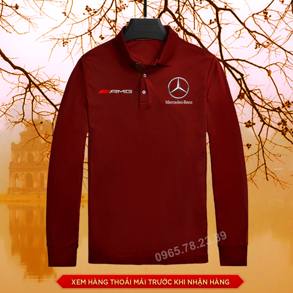Áo polo TAY DÀI MERCEDES - Áo Thun Thu Đông MEC Cao cấp cotton nam nữ cao cấp, vải xịn, màu đẹp