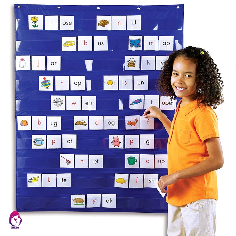【Hàng mới về】 Learning Resources Standard Pocket Chart Education for Home Scheduling Classroom