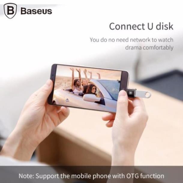 Đầu Chuyển Đổi OTG USB Type C Sang USB A Baseus (TYPE C Male to USB Female Cable Adapter Converter) | BigBuy360 - bigbuy360.vn
