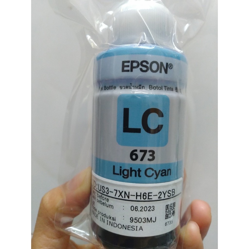 Mực Epson 673 màu xanh nhạt dành cho máy Epson L805 / L850 / L1800 / L810 / L800-xanh nhạt (Light Cyan)