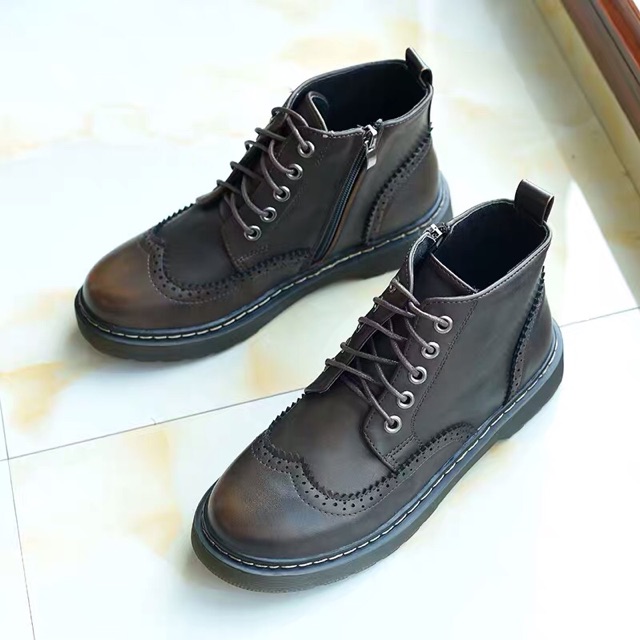 Giày da vintage cao cổ đen/ nâu 2 mẫu, sẵn 37 ảnh 2 | BigBuy360 - bigbuy360.vn