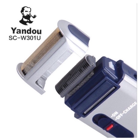 Máy cạo râu Yandou 301 SC-W301U, Và loại yandou màu vàng SC-W316U Cạo khô thoải mái không đau rát,pin sạc tiện lợi