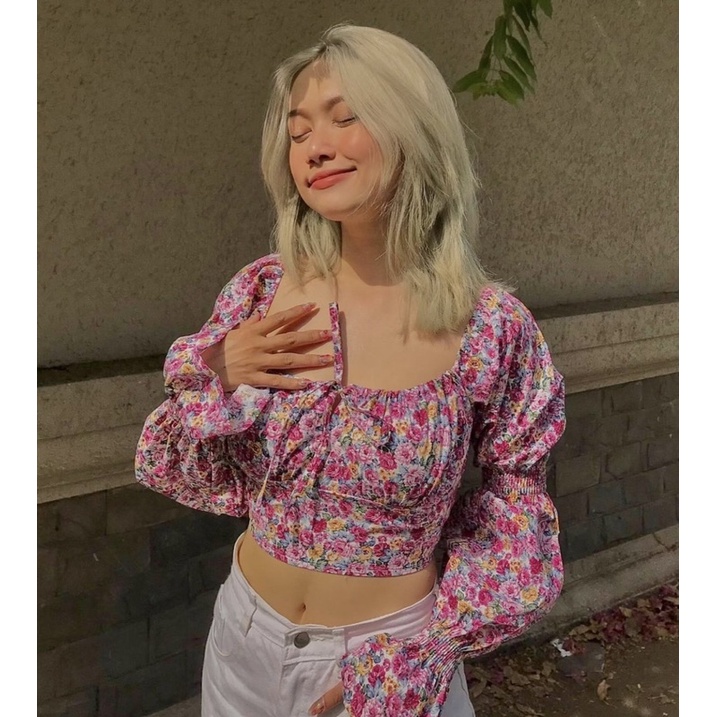 Áo nhún ngực tay phồng KARA TOP