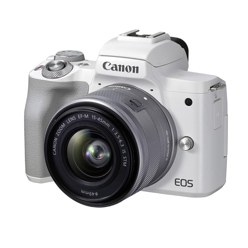 Máy ảnh EOS M50 II EF-M15-45mm (Đen/Trắng) - Hàng Chính Hãng Lê Bảo Minh