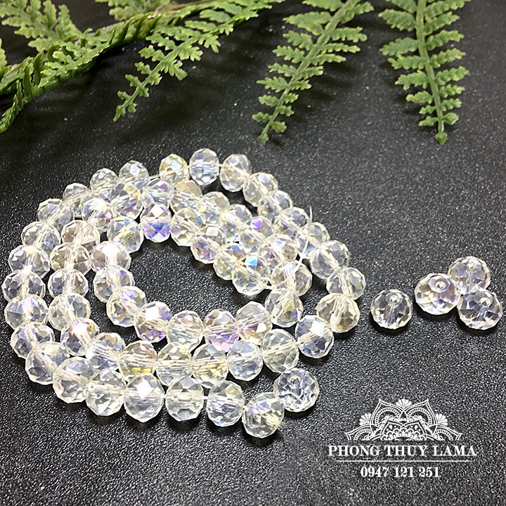 Nguyên liệu Pha lê trắng 6MM