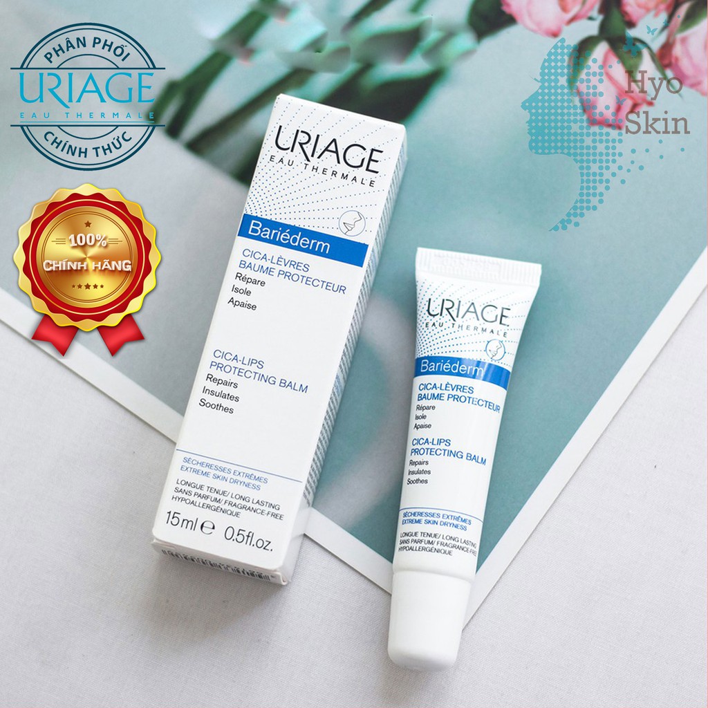 ( Mypham35 ) [CHÍNH HÃNG] Kem Chăm Sóc Môi Khô, Nứt Nẻ URIAGE BARIEDERM CICA-LEVRES BAUME PROTECTEUR 15ml
