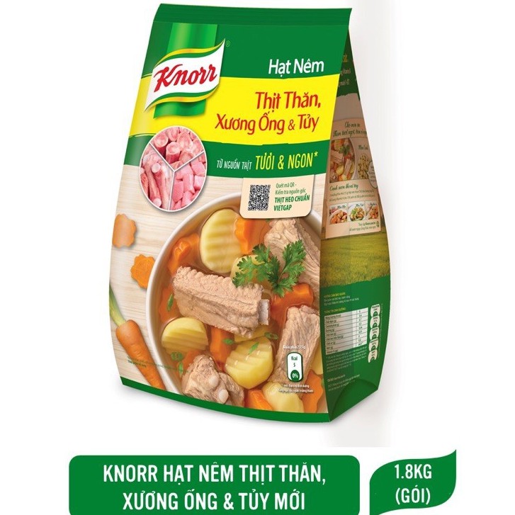Hạt Nêm Knorr Thịt Thăn, Xương Ống và Tủy Bổ Sung Vitamin A 1,8kg / 1.2kg