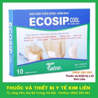 ECOSIP CAO DÁN THẢO DƯỢC GIẢM ĐAU