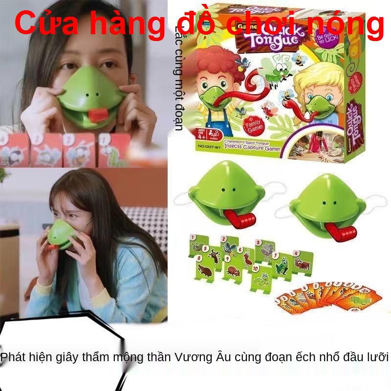 Hawang với cùng loại FROG nhổ lưỡi thăn mặt nạ Net Red Mask Creative Desktop Cha mẹ-con game unzip Đồ chơi