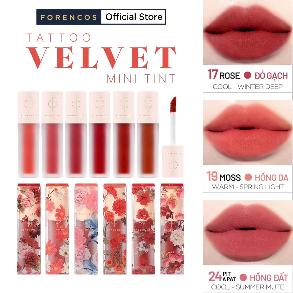 Son kem lì Forencos Tattoo Velvet Tint Mini phiên bản Cổ Tích