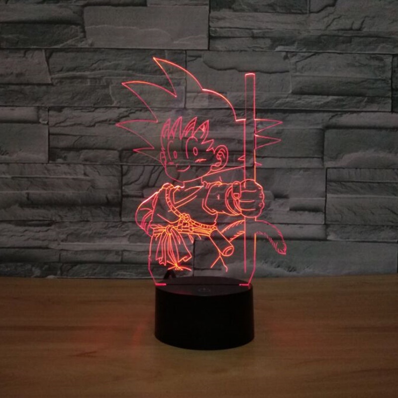 Đèn Led Usb 7 Màu Hình Dragon Ball Son Goku