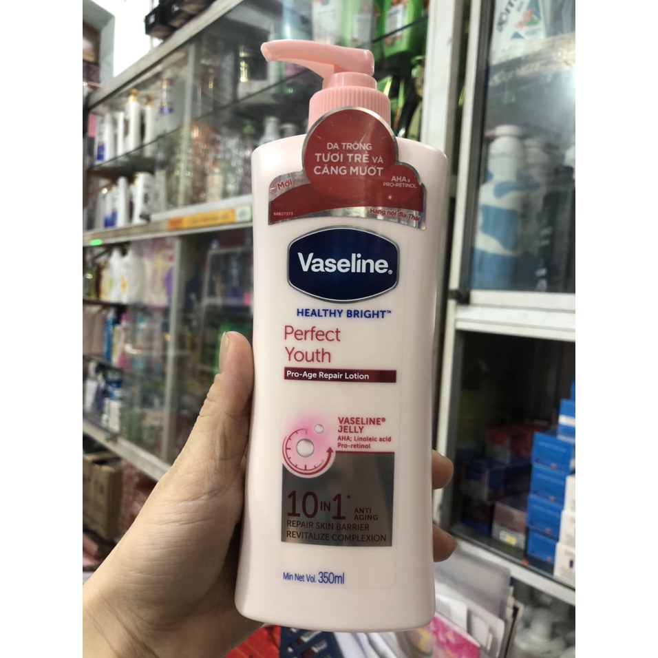 Dưỡng thể Vaseline healthy white perfect 10 350ml