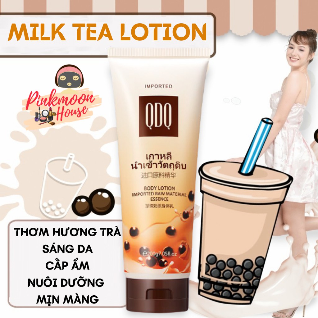 Lotion Dưỡng Sáng Cấp Ẩm Trắng Mịn Milk Tea Hương Trà Thơm Dễ Chịu