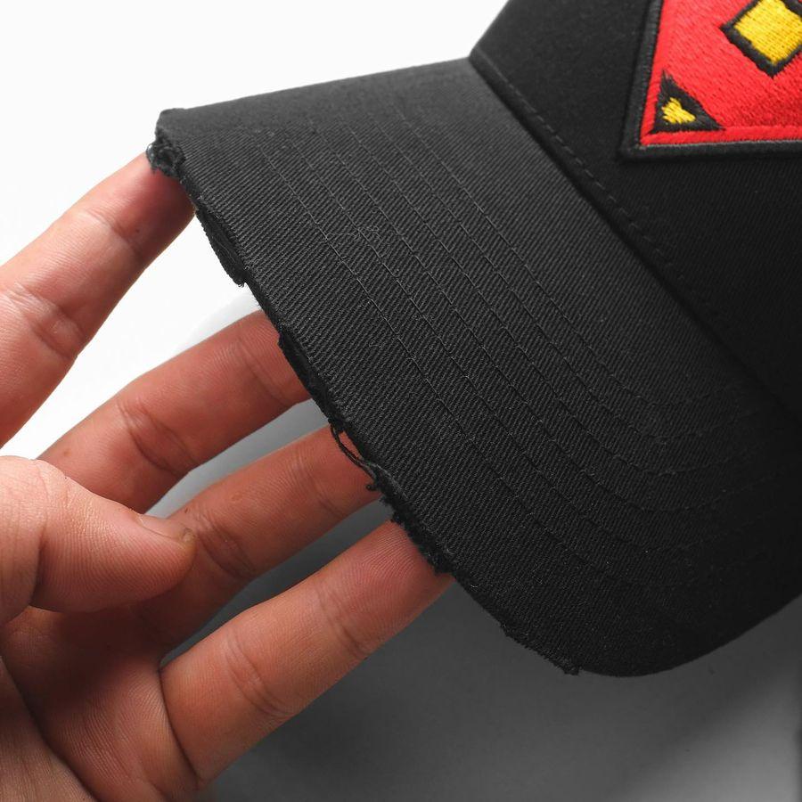 Mũ Lưỡi Trai Thêu Logo Super8 Màu Đen Phong Cách Thể Thao - FAPAS