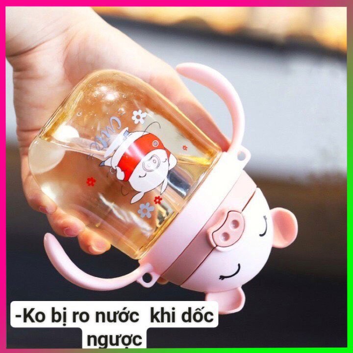 Bình Tập Uống Nước Chống Sặc Cho Bé - Có Dây Đeo, Tay Cầm