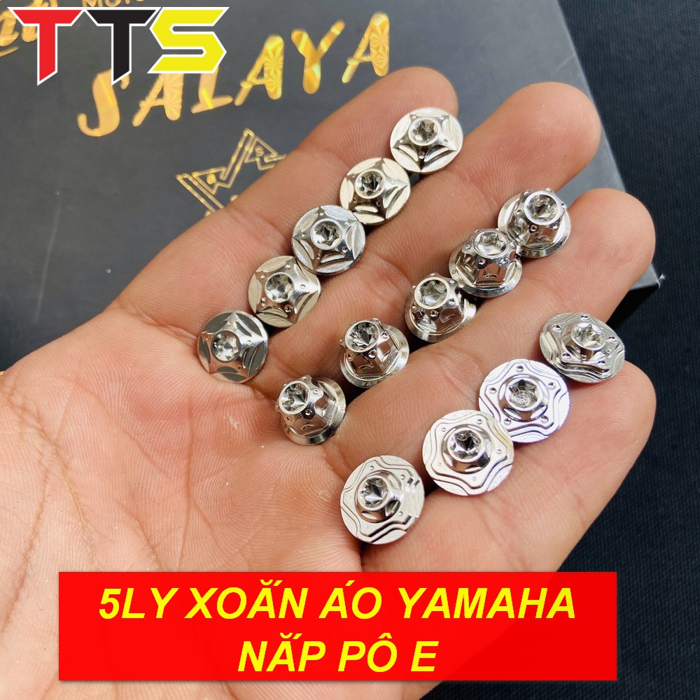 ỐC SALAYA 5LY15 RĂNG XOẮN BẮT DÀN ÁO XE YA, NẮP PÔ E TAY GA XE MÁY ( BAO RỈ SÉT TRỌN ĐỜI )