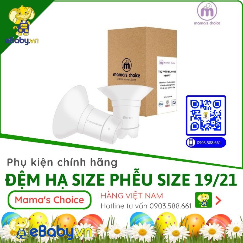 Đệm hạ size phễu Mamachoice size 17-19-21mm dùng để hạ/ giảm size phễu máy hút sữa và cup hút sữa rảnh tay- CHÍNH HÃNG