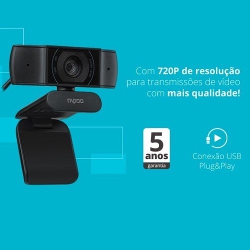 [Mã ELHAMS5 giảm 6% đơn 300K] Webcam RAPOO C200 720P - Hàng Chính Hãng - Tích Hợp Mic Học Online