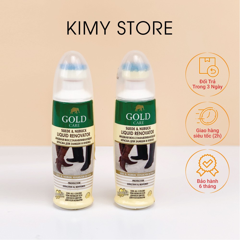 Xi đánh giày không màu dạng nước - cho giày dép, túi xách da lộn cao cấp GoldCare  - Nhập khẩu Thổ Nhĩ Kỳ