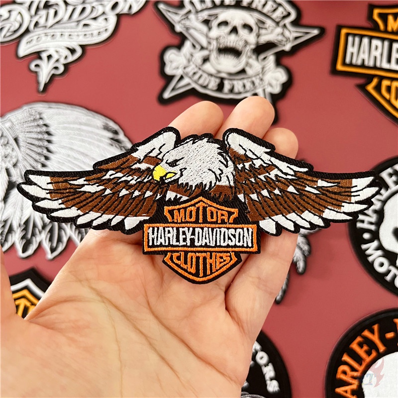 ♥ Sticker Ủi Thêu Hình Đầu Lâu Phong Cách Ấn Độ ♥ 1 Miếng Dán Ủi Quần Áo Hình Đôi Cánh Đại Bàng