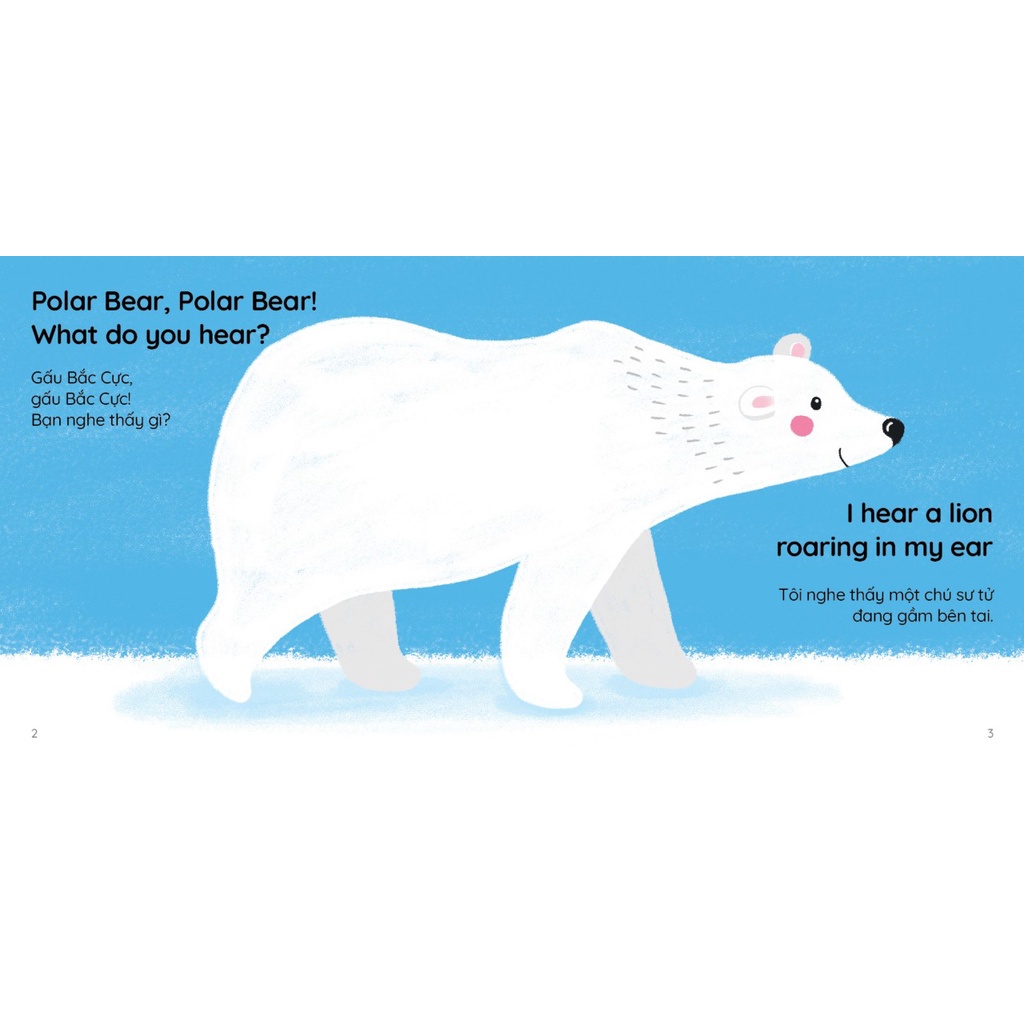 Sách cho bé – Brown bear, brown bear! What do you see? Gấu nâu, gấu nâu! Bạn nhìn thấy gì song ngữ có file nghe đọc