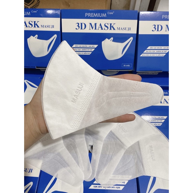 [RẺ NHẤT] Khẩu Trang MASUJI 3D Mask Công Nghệ Nhật Chính Hãng Công Ty LOẠI ĐẸP(Hộp 50c) | BigBuy360 - bigbuy360.vn