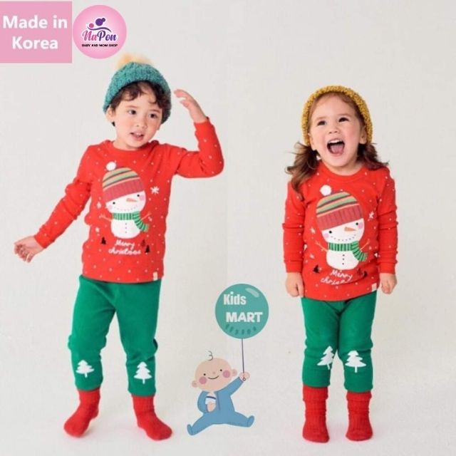 [PHIÊN BẢN NOEL]Bộ đồ dài tay cho bé, bộ đồ noel giáng sinh chuẩn cotton 100% cho bé, quần áo bộ đồ noel giáng sinh 2021