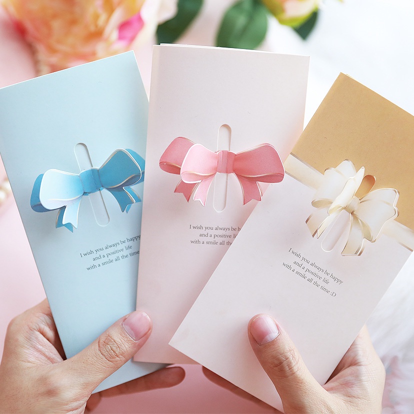 Thiệp chúc mừng sinh nhật, cảm ơn, tình nhân, ngày lễ ba chiều 15,9 * 8cm