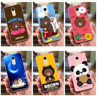 Ốp lưng Xiaomi Redmi Note 3 (dẻo viền trắng trong) - Hinh Gấu Brown, Panda Cực Dễ Thương