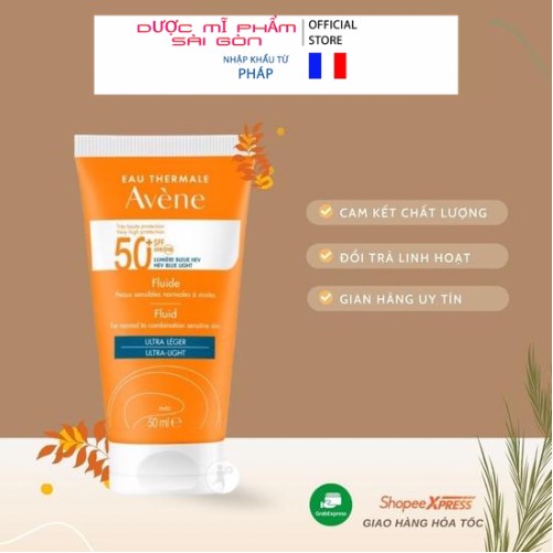 [HÀNG PHÁP ✈️ SHIP HỎA TỐC] Kem chống nắng Avene Cleanance da dầu mụn / Avene Fluid da thường, hỗn hợp