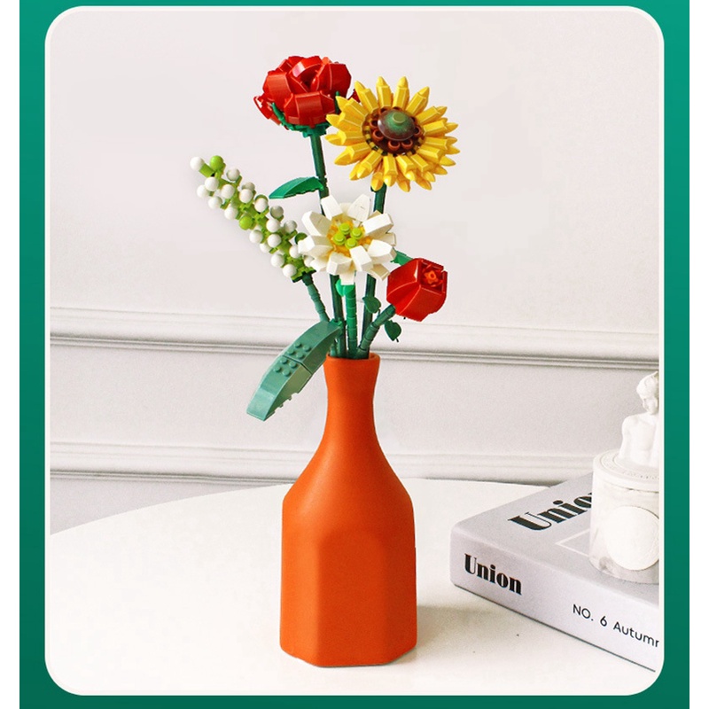 Set đồ chơi lắp ráp SLUBAN mô hình nhánh hoa/ chậu hoa độc đáo dành cho bé