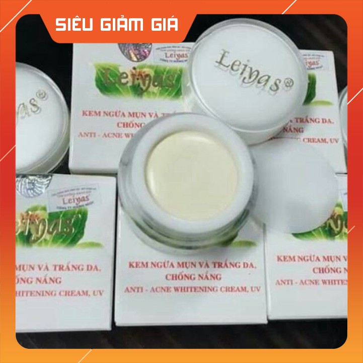 (CHÍNH HÃNG) Kem Ngừa  Mụn Trắng Da Chống Nắng Leiyas 5gr