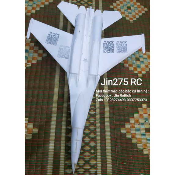 Bộ vỏ kit máy bay Su 27 biên dạng đầu sải 45cm