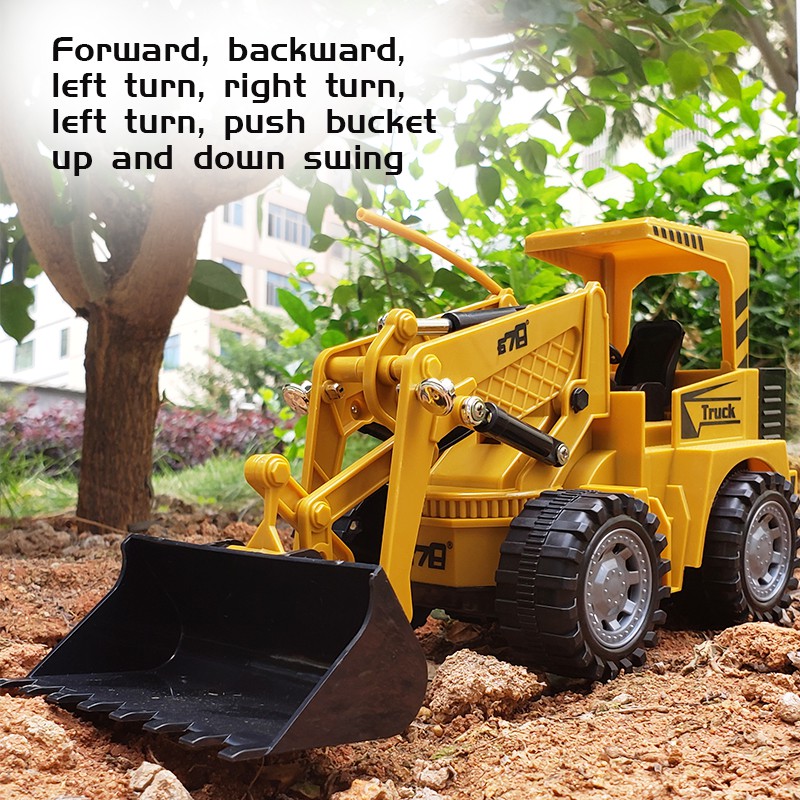 Remote Control Car Engineering Vehicle Toy Excavator Bulldozer Truck Baby Toy Gifts