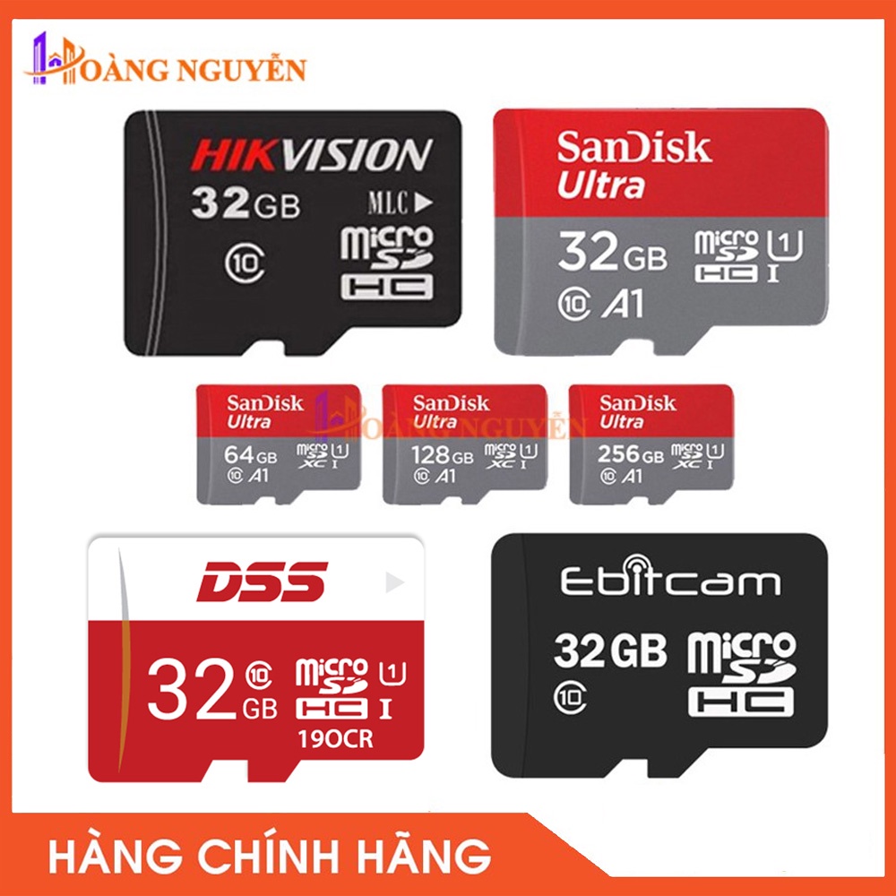 [NHÀ PHÂN PHỐI] Thẻ Nhớ Camera 32gb 64gb 128gb Hikvision/DSS /Ebitcam/San.Disk