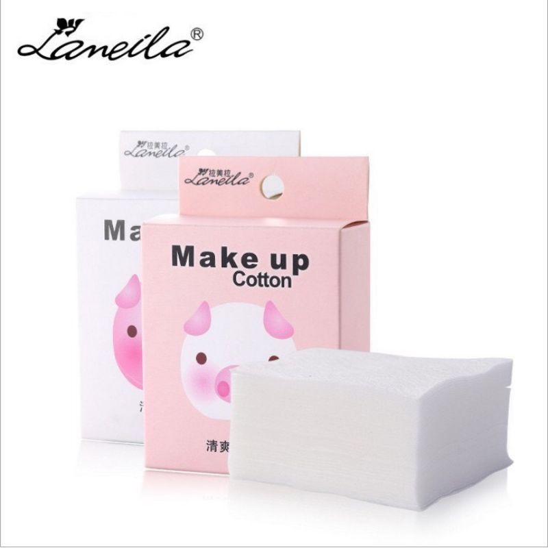 Bông Tẩy Trang Laneila Makeup Cotton Hộp Tiện Lợi 50 Miếng