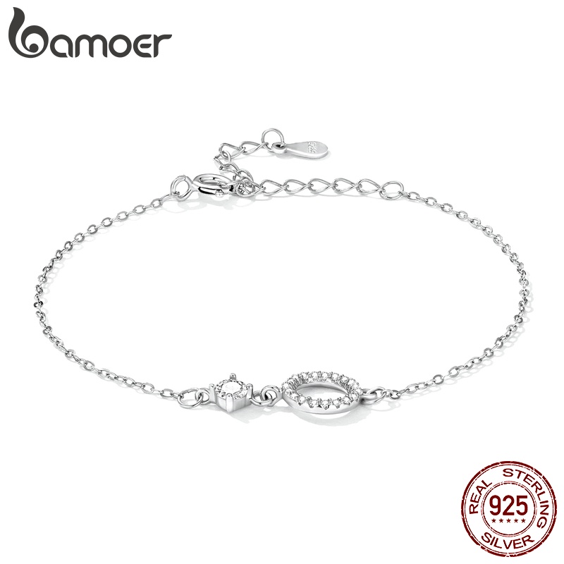 Nhẫn BAMOER bạc 925 kiểu dáng đơn giản