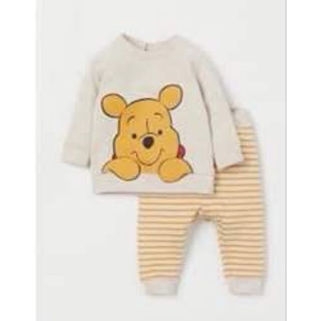 BỘ GẤU POOH VÀNG H&M BÉ TRAI