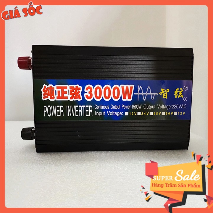 Máy kích đổi nguồn điện inverter 3000W từ 24v - 220v