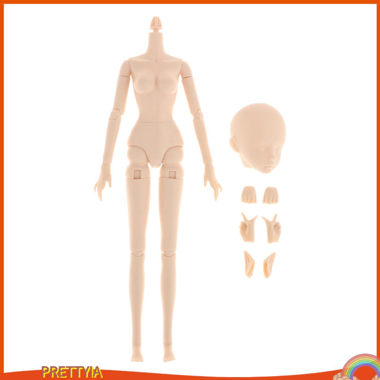 BJD Girl Doll Nude Body 22 Movable Jointed 29cm DIY Dress Up Naked Toys