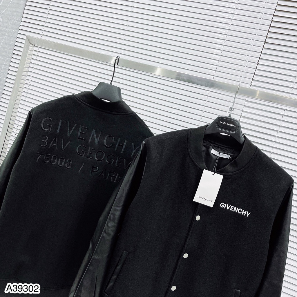 Áo khoác bomber dạ nỉ phối tay da cao cấp - Áo bomber Given nam chất dạ nỉ 2 lớp.