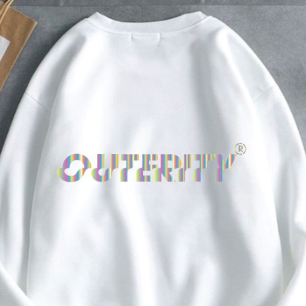 Áo nỉ U.O.T.E.R.I.T.Y unisex dài tay nam nữ cao cấp, áo phông nỉ bông sweater  màu trắng, đen