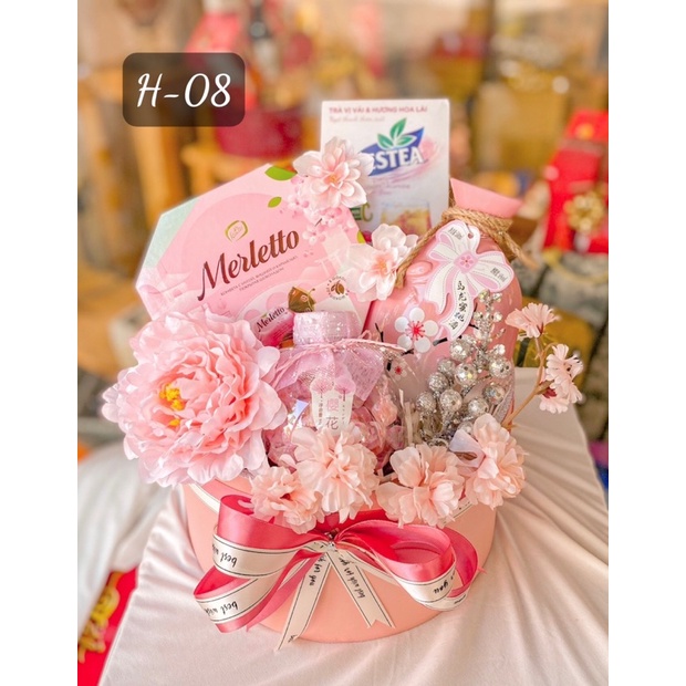 [Chỉ ship nội thành Hà Nội] Giỏ Quà Tết 2022 - Set 4 món Hồng Phát cao cấp sang trọng